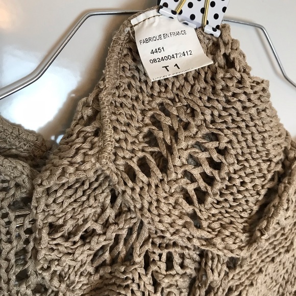 CLARA VITTI Cropped long sleeve crochet sweater top - Picture 3 of 3